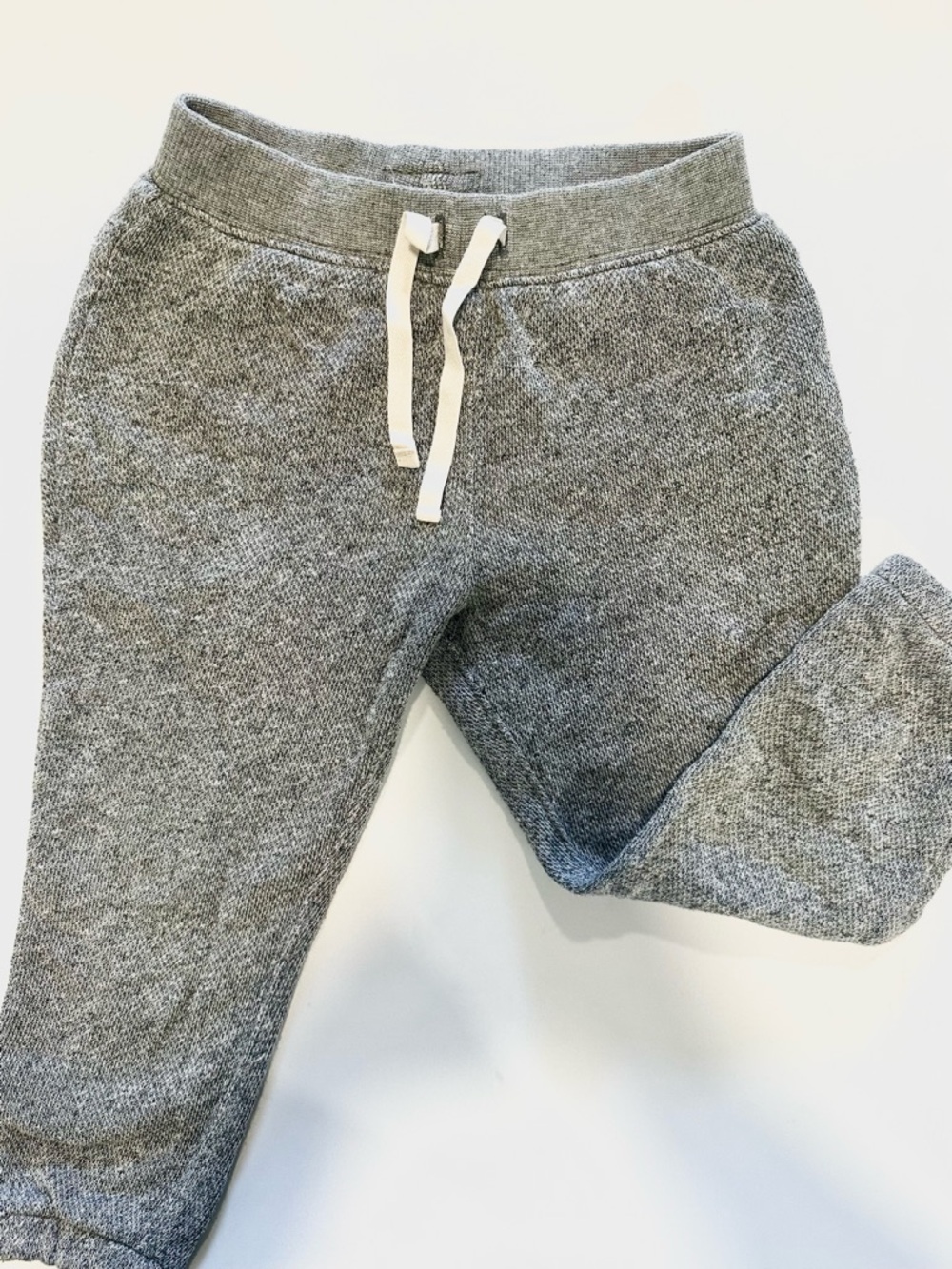 GAP Kids Heather Gray Knit Joggers with Drawstring
